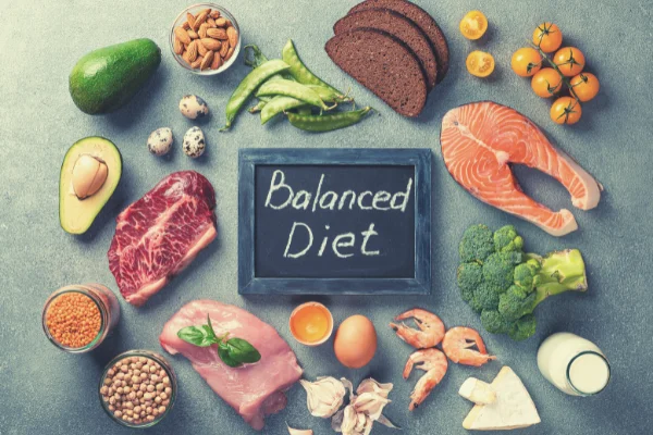 Dieta equilibrada y rica en nutrientes
